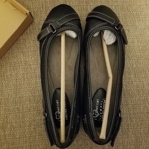 I Love Comfort Memory Foam Black Flats